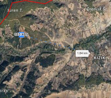 KÜTAHYA ÇAVDARHİSAR KIZIK KÖYÜ 2.161M² TARLA SATILIKTIR - KÜTAHYA ÇAVDARHİSAR fotoğraf 4